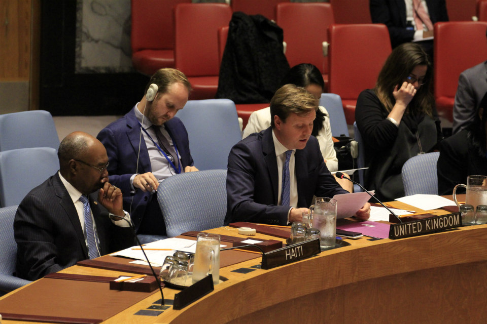 Stephen Hickey, Political Counsellor of the United Kingdom Mission to the UN, at the Security Council