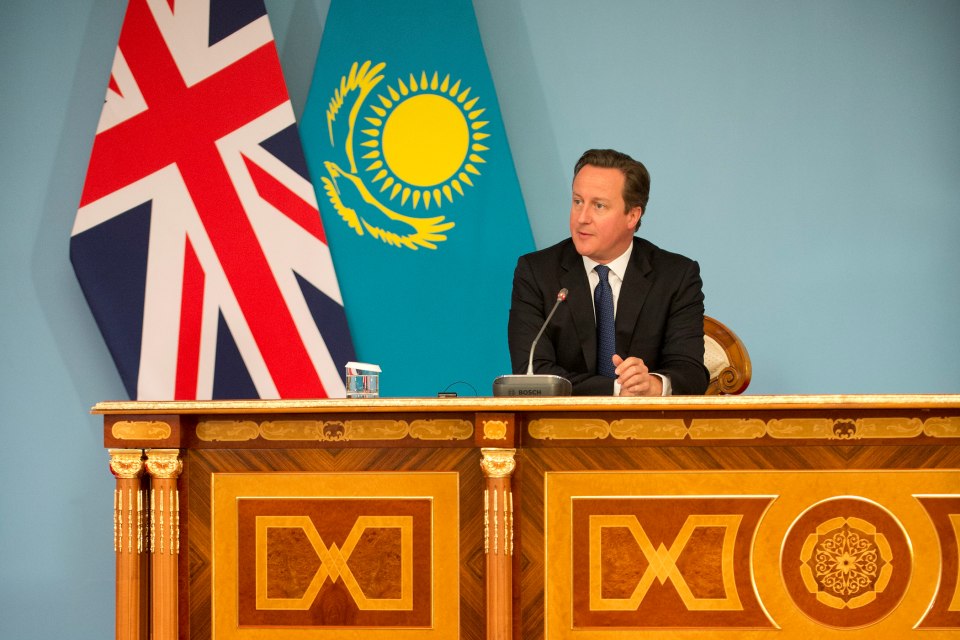 Prime Minister David Cameron at the Press Conference in Kazakhstan