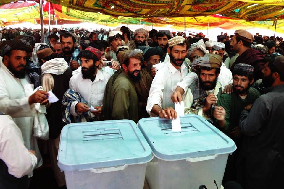 Elders voting in elections in Nad-e-Ali, Helmand, June 2013. Picture: DFID Afghanistan