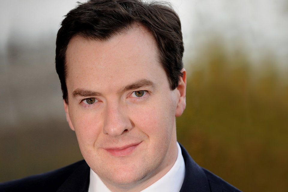 Chancellor of the Exchequer, RT Hon George Osborne MP