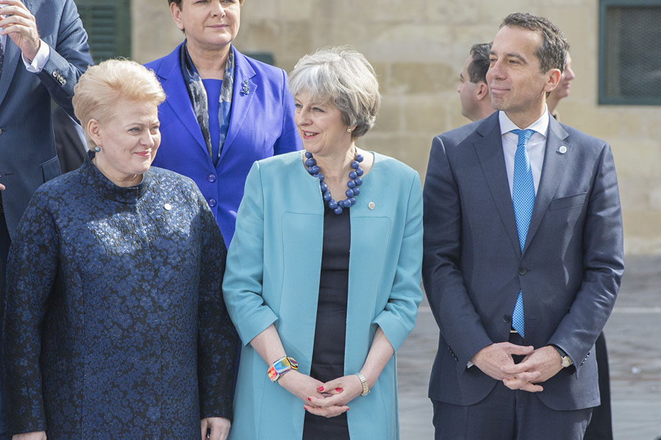 Prime Minister Theresa May at the Malta informal European Council with other European leaders