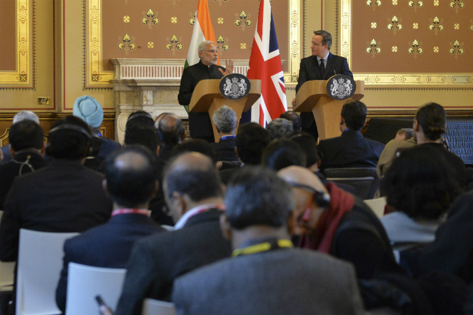 UK PM David Cameron and Indian PM Narendra Modi hold joint press conference 