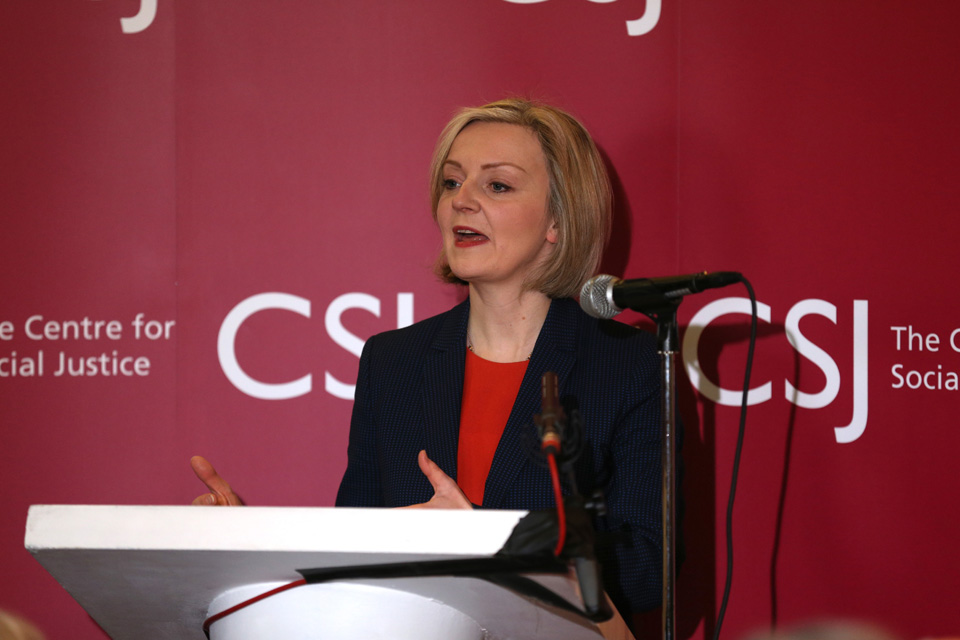 The Rt Hon Elizabeth Truss MP at The Centre for Social Justice.