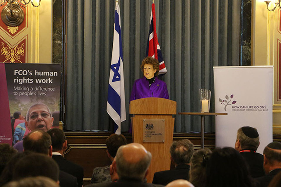 Read the ‘Baroness Anelay speech at Holocaust Memorial Day event’ article