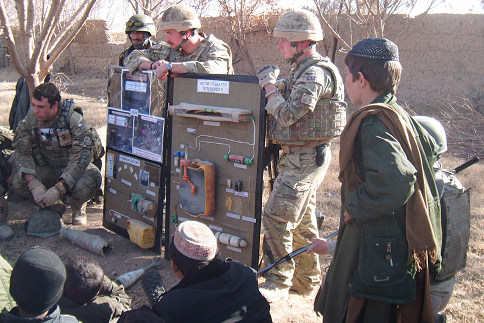 3 PARA troops educate Afghan civilians in perils of IEDs