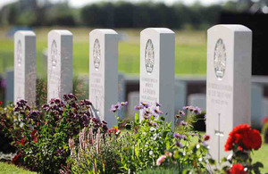 Headstones in northern France
