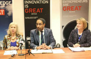 British High Commissioner-Dianna Melrose (left) Kashif Chaudry-Regional Director Africa-UK Visas and Immigration (center) and Rebecca Hadlow (Right)