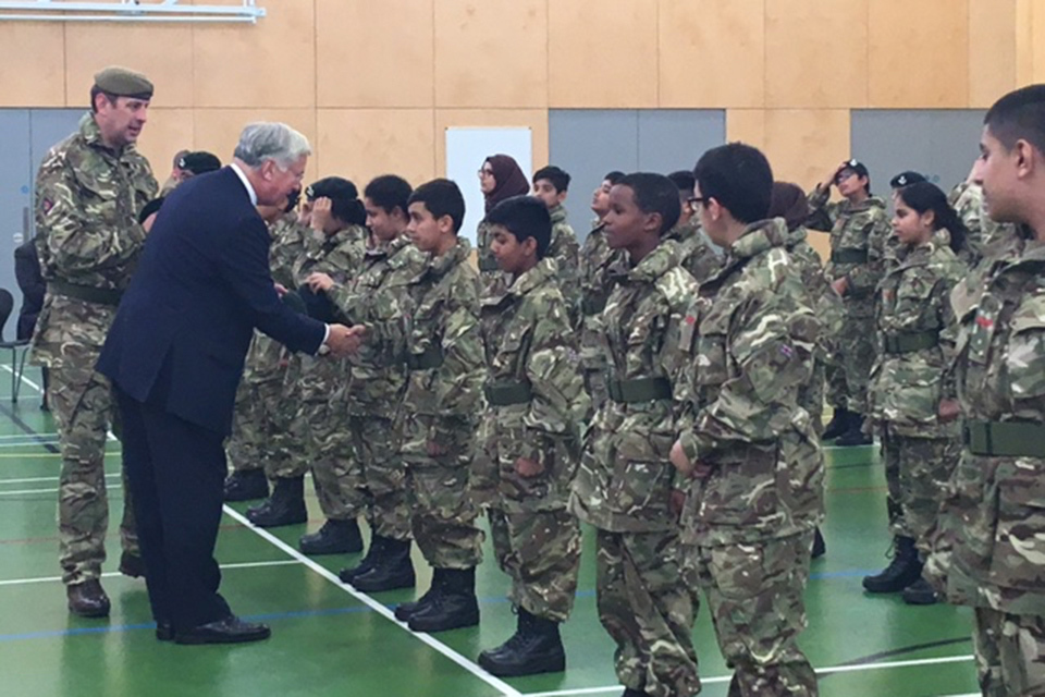 Defence Secretary: Helping young people through 25 new school cadet units