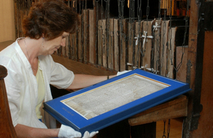 The Magna Carta will leave the Hereford Catherdral in the UK for the first time since the early 1200s and will travel to Houston for an exhibition at the Houston Museum of Natural Science in Texas.