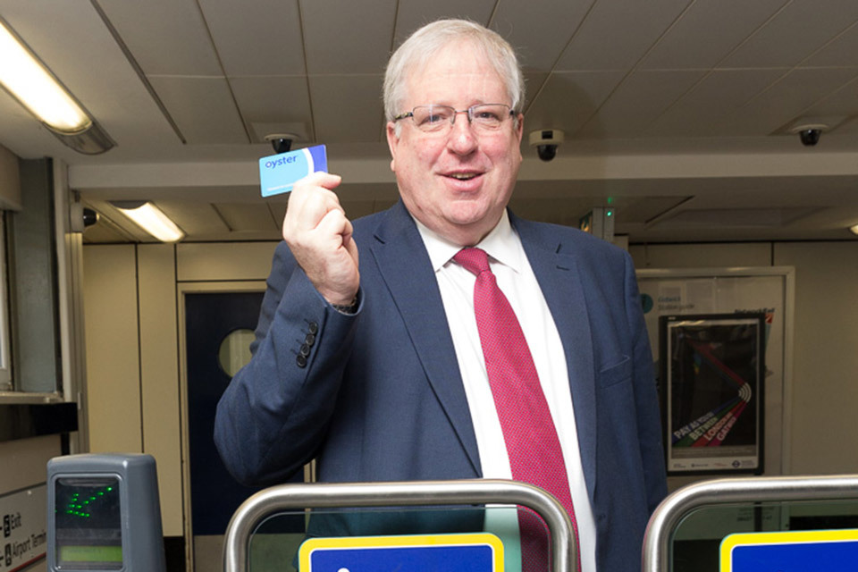 Transport Secretary visits Gatwick Airport to launch Oyster and