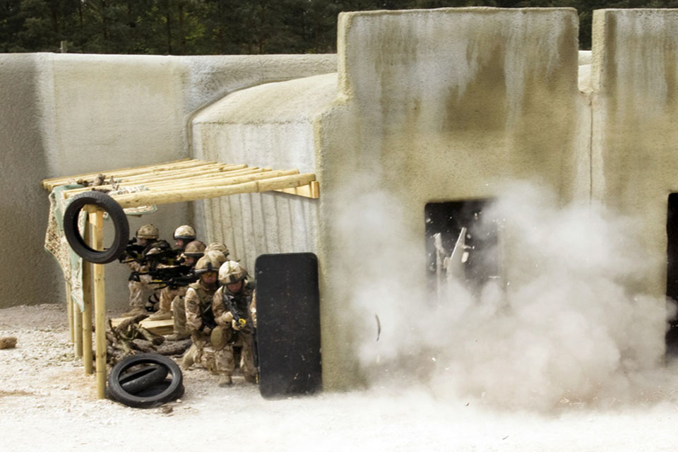 A compound clearance is simulated at the Stanford Training Area (stock image) 
