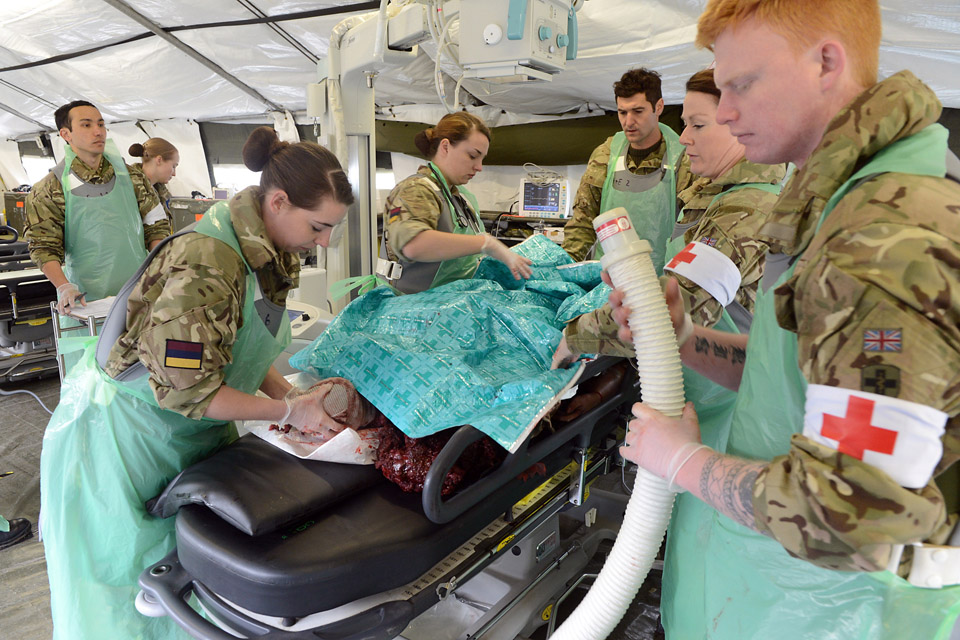 A fully operating field hospital