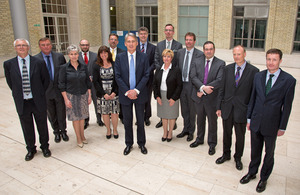Defence Secretary Philip Hammond with recipients of the Civilian Service Medal (Afghanistan) at MOD Main Building in London [Picture: Harland Quarrington, Crown copyright]