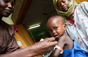 Child being treated for malnutrition