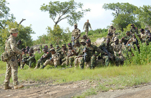 Members of the RAF training team carrying out training with the Nigerian Air Force