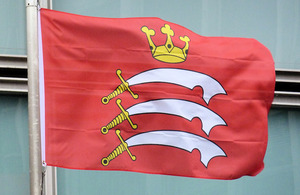 Flag of middlesex flying outside Eland House