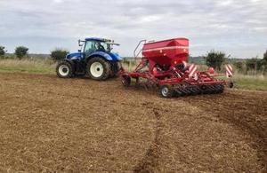 Tractor in field