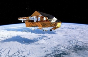 Artist's impression of CryoSat. ESA/AOES Medialab.