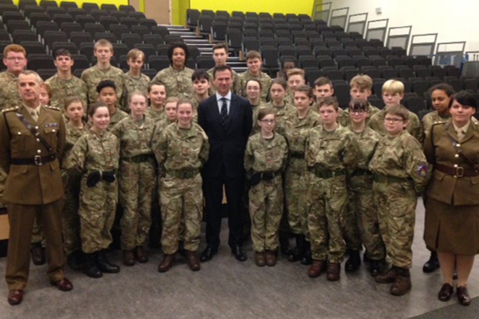 Thousands of students will benefit from new cadet units backed by £50 million Government plan