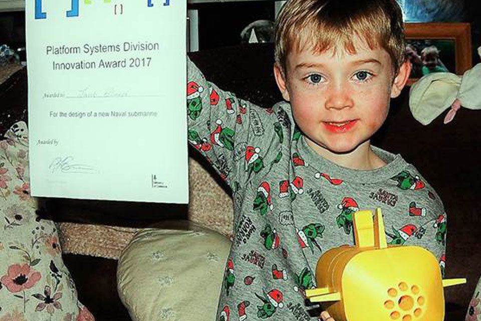 Seven-year-old’s invention brought to life by Dstl scientists