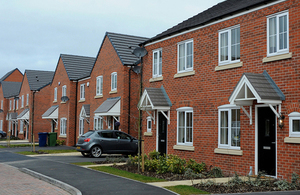 Row of new build homes.