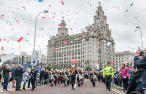 The Military parade at the Armed Forces Day National Event 2017 in Liverpool