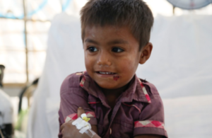 Four-year-old Anawar has beaten diphtheria thanks to the efforts of British medics in Kutupalong camp, Bangladesh. Picture: Russell Watkins/DFID