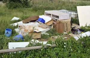 Fly-tipped rubbish