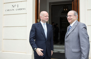 The Foreign Secretary William Hague and Cypriot Foreign Minister Ioannis Kasoulides