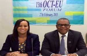 Deputy Governor, Anya Williams, and Minister of Finance, Washington Misick