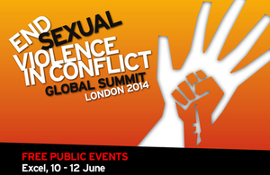 Free public events at the Global Summit to End Sexual Violence in Conflict, ExCel London 10 - 12 June 2014