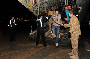 Evacuees from Libya arriving in Malta