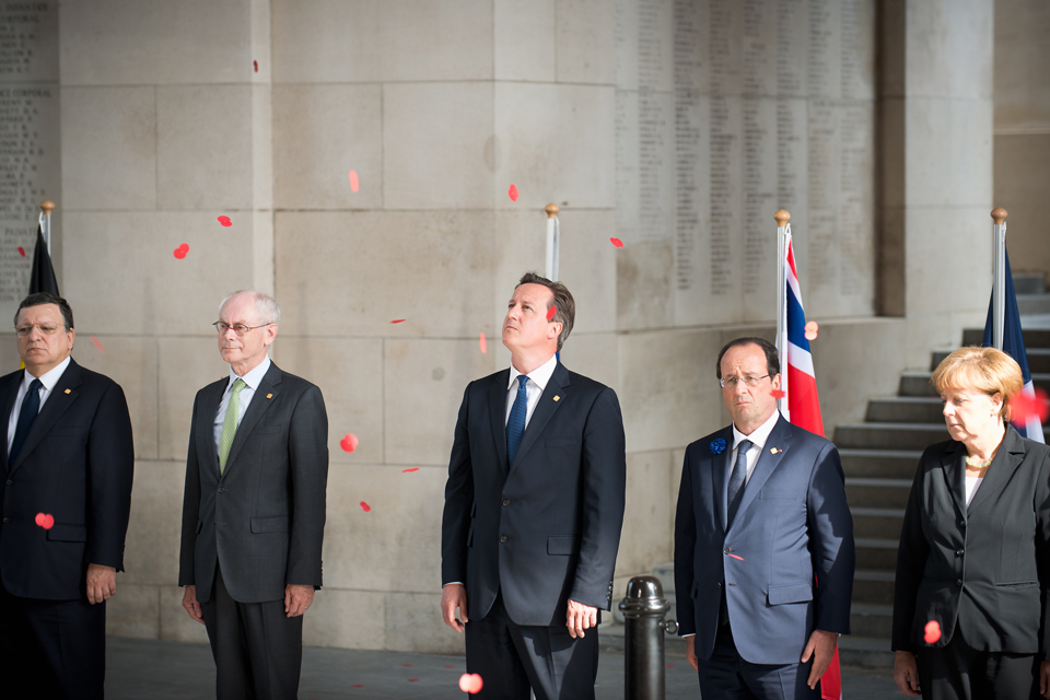 European leaders in Ypres to mark the Centenary of the start of World War I.