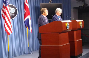 Defence Secretary Michael Fallon with US Counterpart Ash Carter. Crown Copyright.