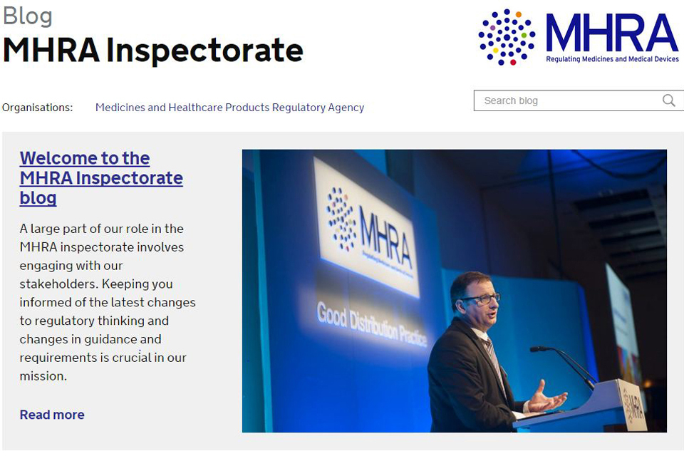 New MHRA Inspectorate blog