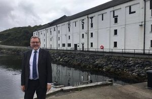Scottish Secretary David Mundell at Caol Ila Distillery