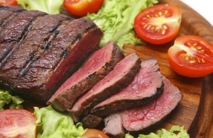 Image of beef steak and salad