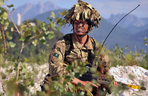 A British soldier equipped with a personal role radio (library image) [Picture: Crown copyright]