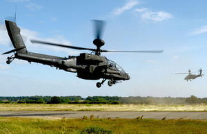 Apache helicopters at Stanford Training Area in Norfolk [Picture: Crown copyright]