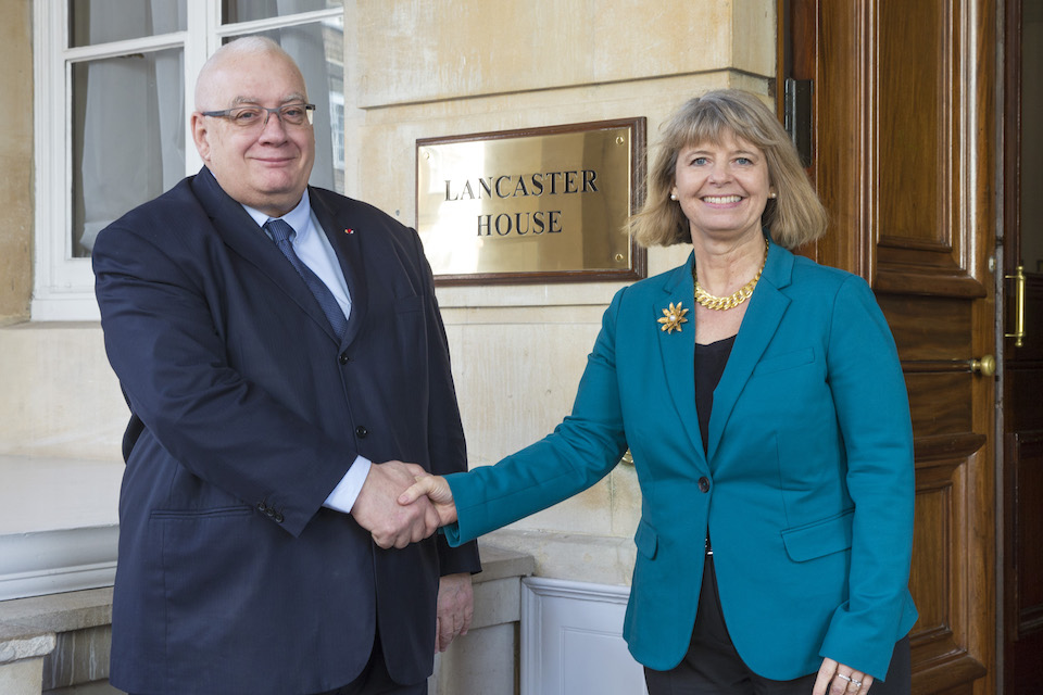 Defence Minister Harriett Baldwin with her French counterpart Laurent Collet-Billon