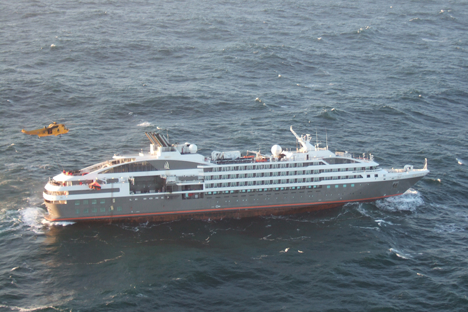 British Forces go to assistance of stricken cruise liner in the Falklands