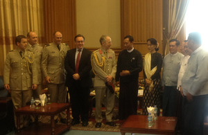 Meeting with Speaker of the Lower House Thura Shwe Man and opposition Leader NLD Chairman Aung San Suu Kyi