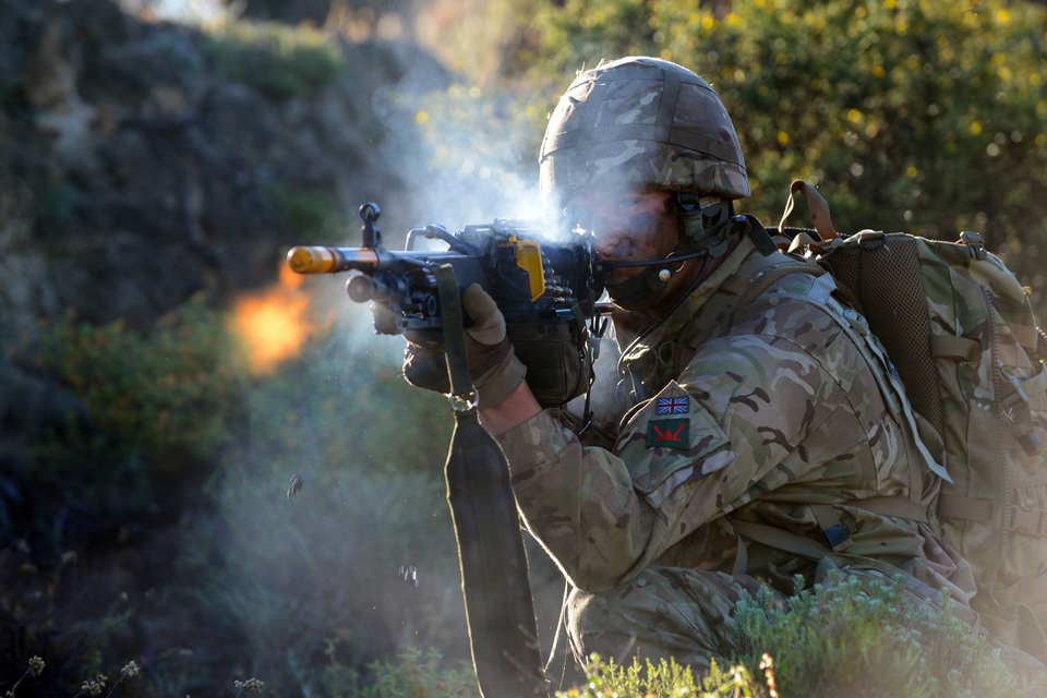 A soldier trains in Cyprus