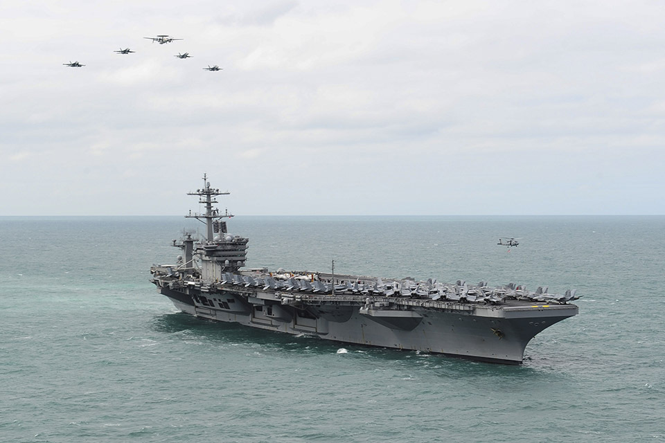 USS Theodore Roosevelt calls into Portsmouth