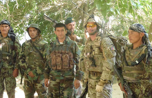 Captain George Duffield with Afghan National Army soldiers