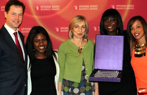 The Channel 4 team picking up their award.
