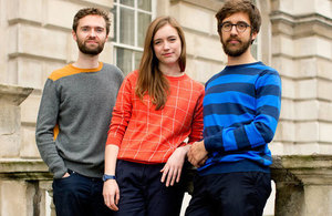 The co-founders of Unmade Hal Watts, Kirsty Emery and Ben Alun-Jones