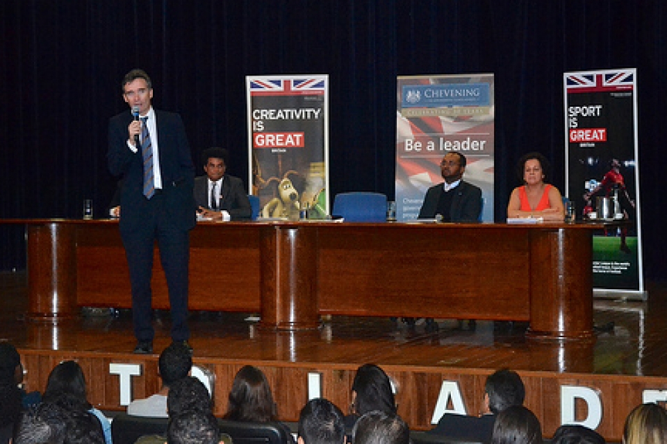 British Ambassador Alex Ellis speaks at UCB