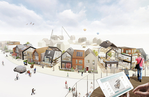 Image of a mix of homes proposed for the custom build site at Trevenson Park, Cornwall