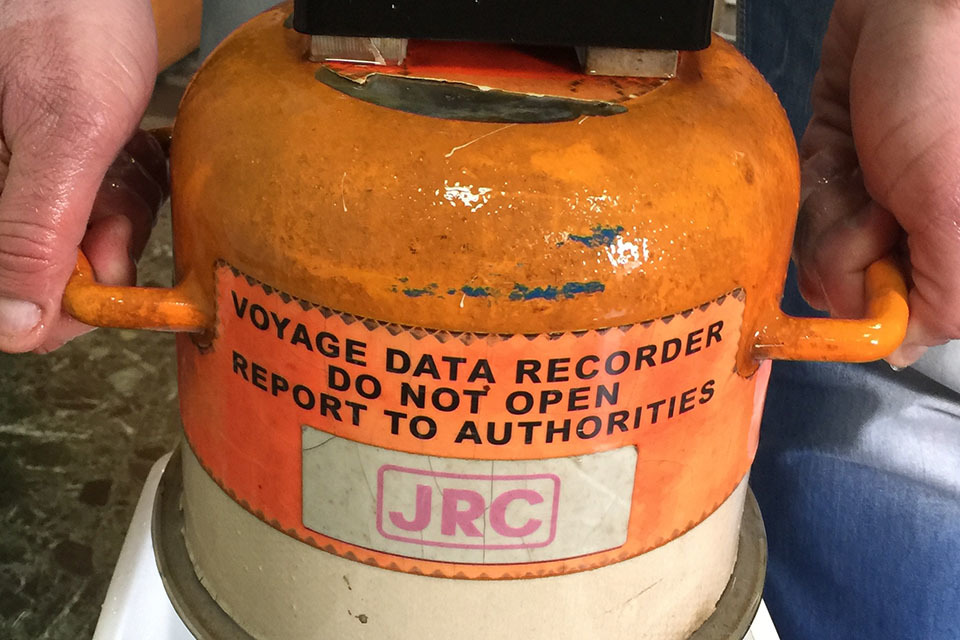 VDR data extraction from MV Cabrera
